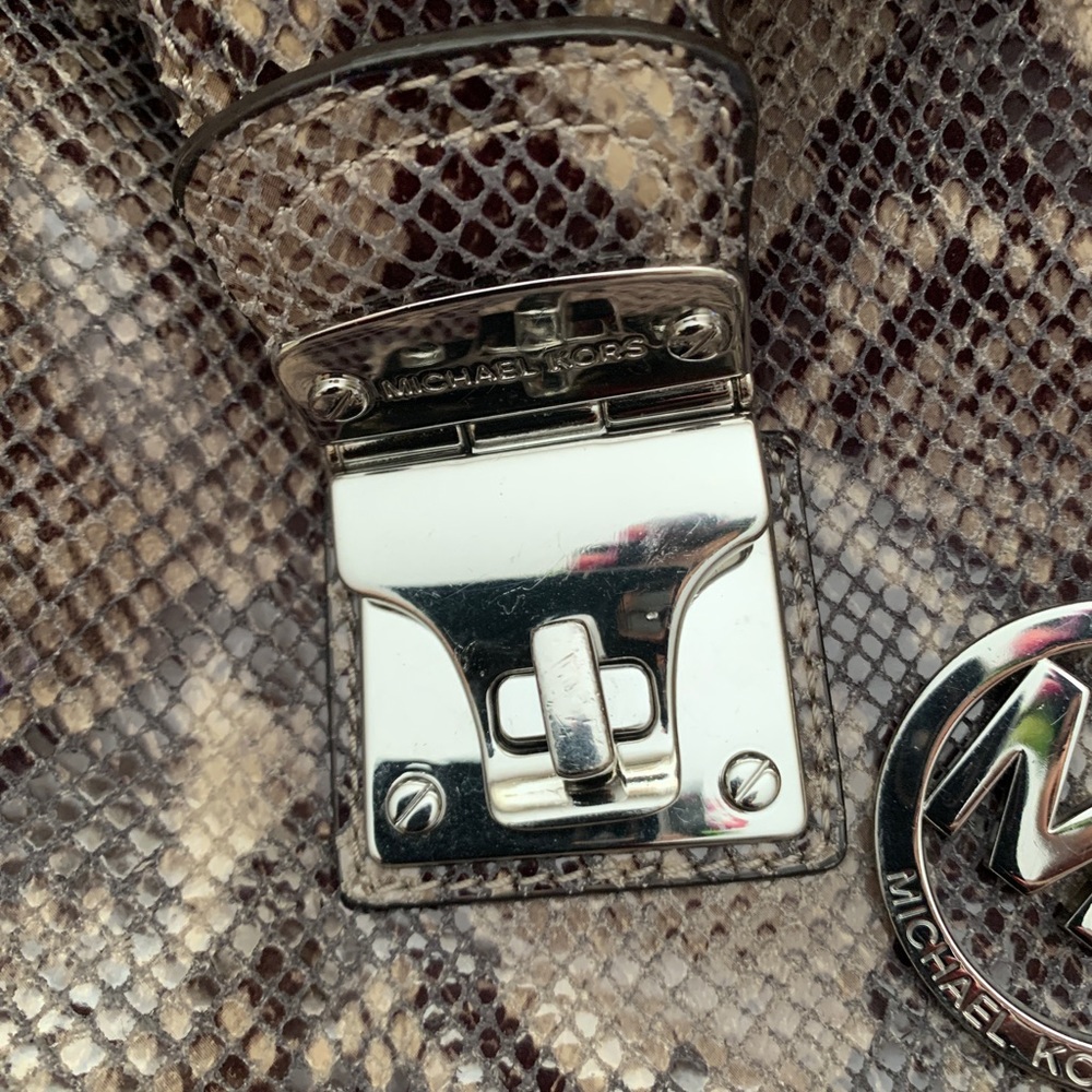 Michael Kors Snake Print Handbag - Picture 2 of 9